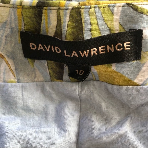 🌿 DAVID LAWRENCE 🌿women’s multicoloured floral midi dress puff sleeves size 10 - Picture 10 of 12